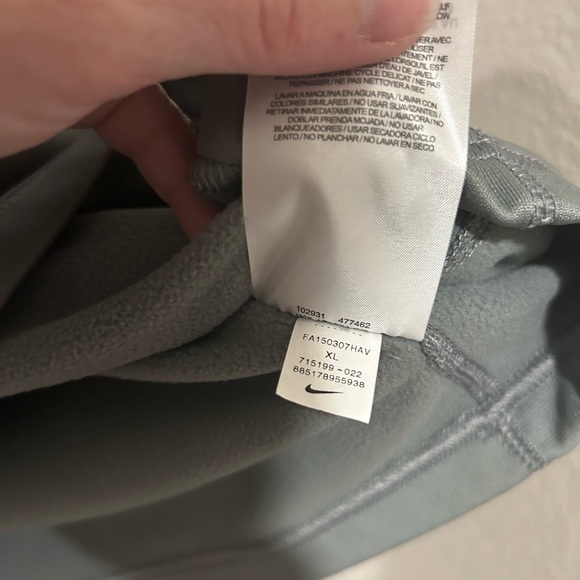 Nike Therma-Fit 3/4 Zip Mens Pullover Grey Orange Mens XL - Picture 6 of 6